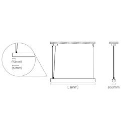 Tub LED PD5 | 33.8-285.8cm