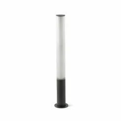 Tura bollard 650-1050 | dark grey translucent stripped