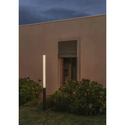 Tura bollard 650-1050 | dark grey translucent stripped