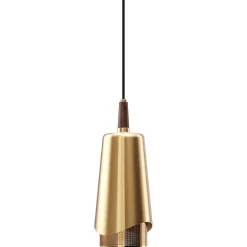 Umanoff pendant | brass and walnut