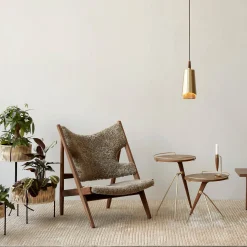 Umanoff pendant | brass and walnut