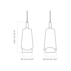 Umanoff pendant | brass and walnut