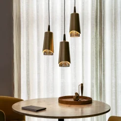 Umanoff pendant | brass and walnut