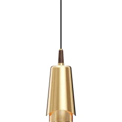 Umanoff pendant | brass and walnut