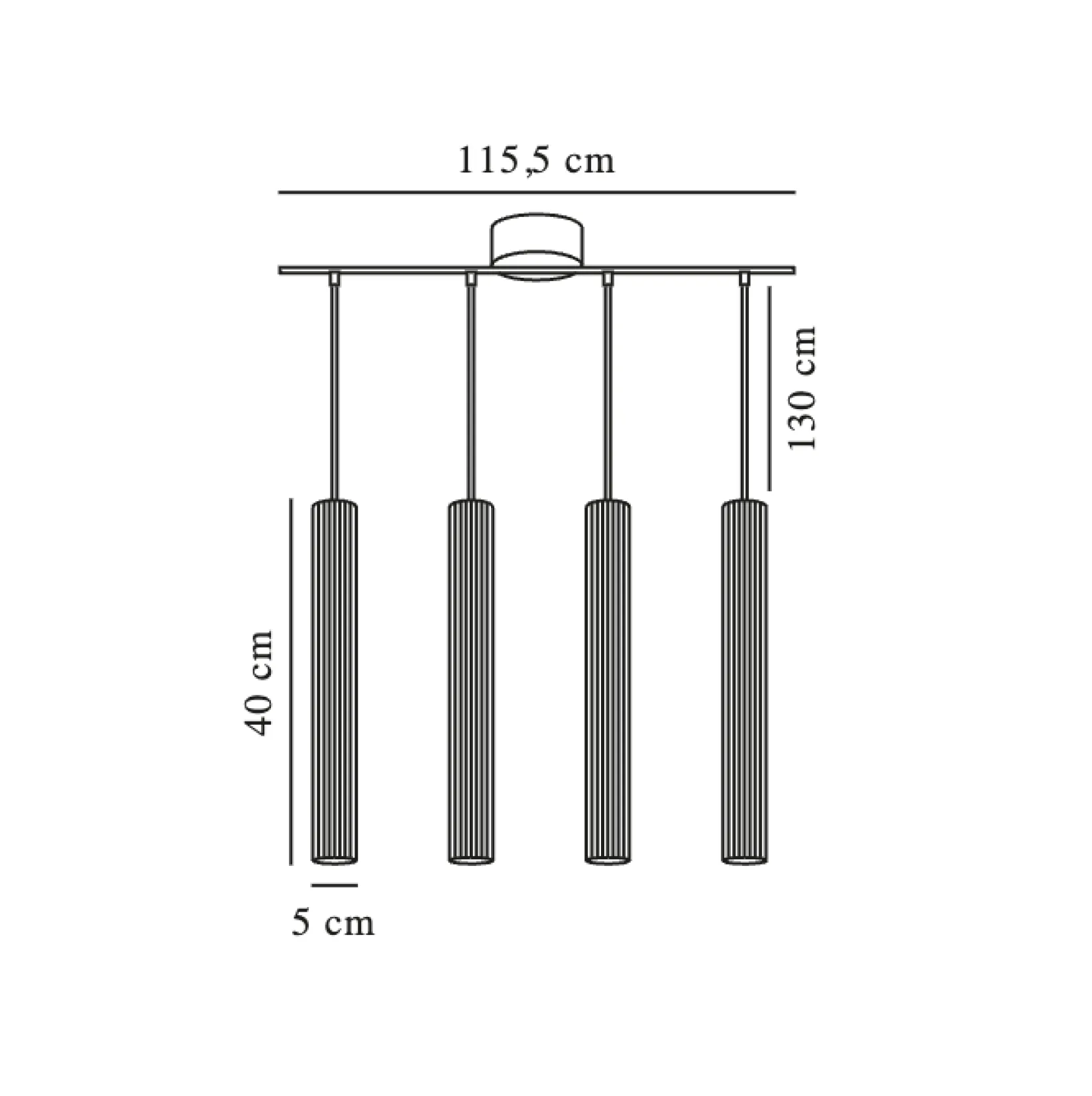 Vico 4 pendant | black
