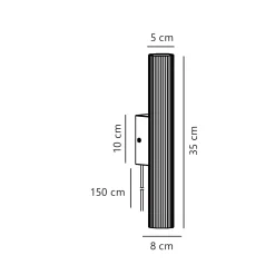 Vico long wall | black