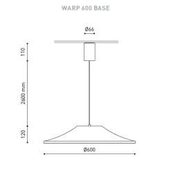 Warp pendant ⌀60-ø90 | black